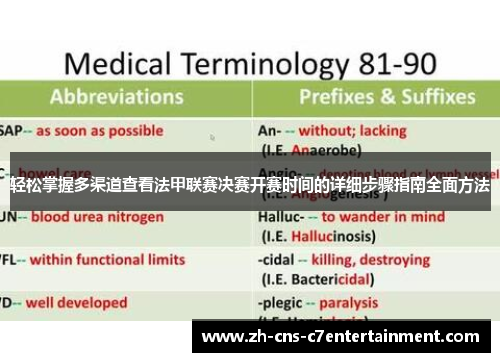 轻松掌握多渠道查看法甲联赛决赛开赛时间的详细步骤指南全面方法